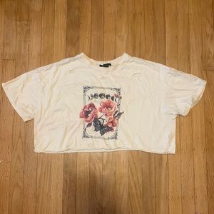 Ripped crop t shirt
